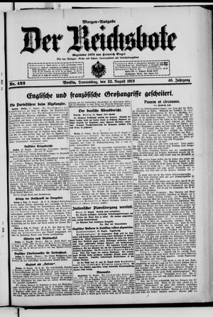 Der Reichsbote vom 22.08.1918