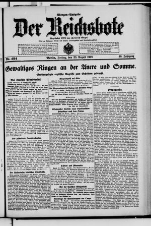 Der Reichsbote vom 23.08.1918