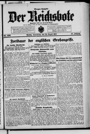 Der Reichsbote vom 24.08.1918
