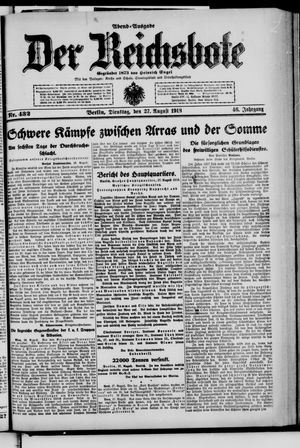 Der Reichsbote vom 27.08.1918