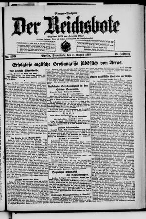 Der Reichsbote vom 31.08.1918
