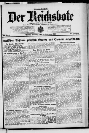 Der Reichsbote vom 03.09.1918