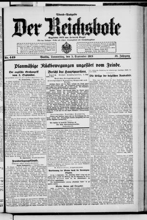 Der Reichsbote vom 05.09.1918