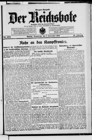 Der Reichsbote vom 07.09.1918