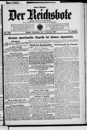 Der Reichsbote vom 07.09.1918