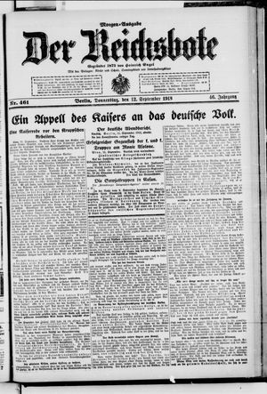 Der Reichsbote vom 12.09.1918