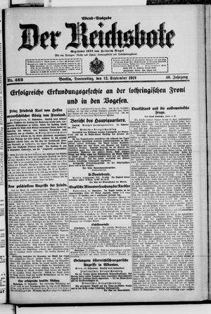 Der Reichsbote vom 12.09.1918