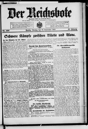 Der Reichsbote vom 16.09.1918