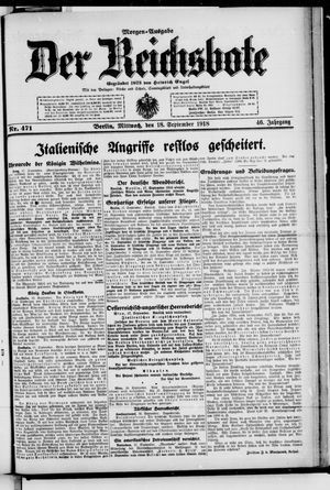 Der Reichsbote vom 18.09.1918