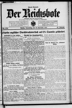 Der Reichsbote vom 19.09.1918