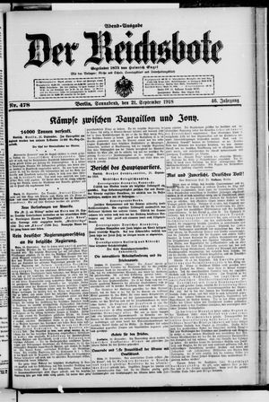 Der Reichsbote vom 21.09.1918