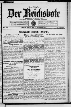 Der Reichsbote vom 23.09.1918