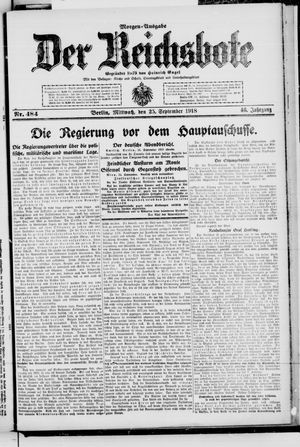 Der Reichsbote vom 25.09.1918