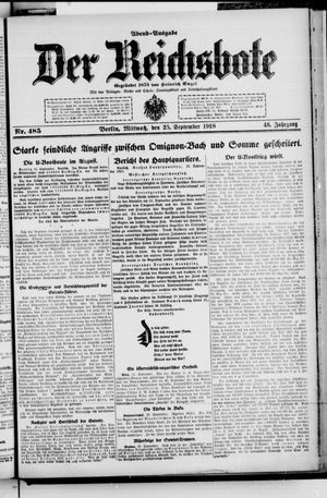 Der Reichsbote vom 25.09.1918