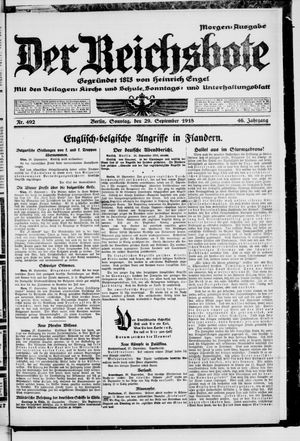 Der Reichsbote vom 29.09.1918