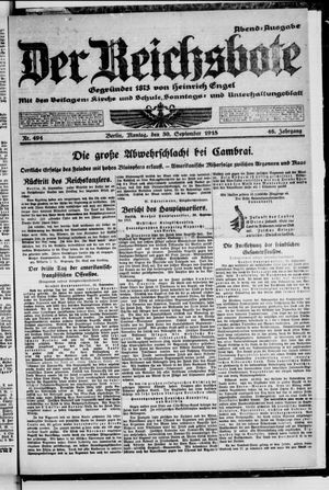 Der Reichsbote vom 30.09.1918