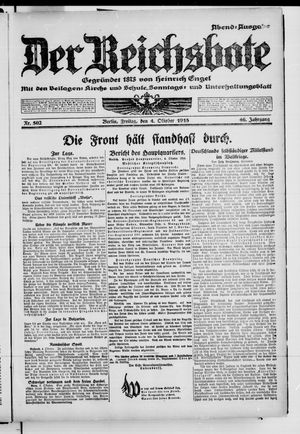 Der Reichsbote vom 04.10.1918