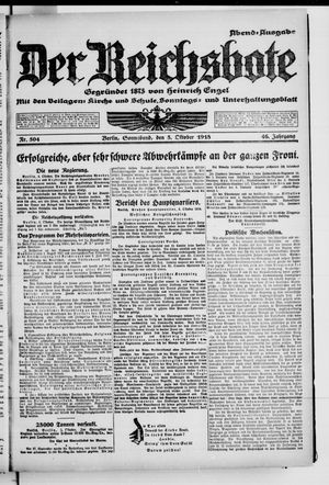 Der Reichsbote vom 05.10.1918