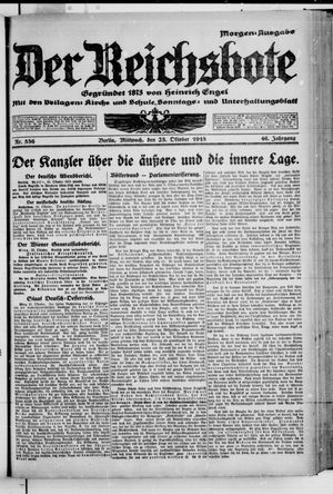 Der Reichsbote vom 23.10.1918