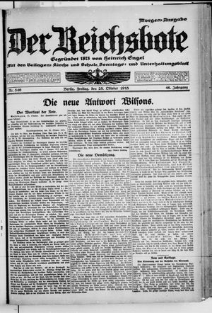 Der Reichsbote vom 25.10.1918