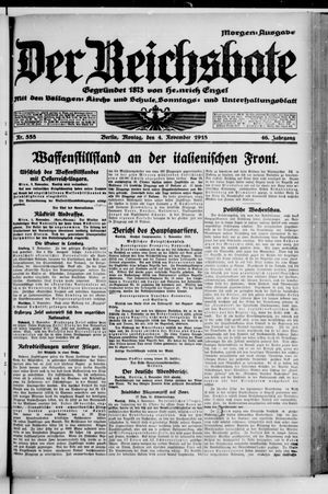 Der Reichsbote vom 04.11.1918