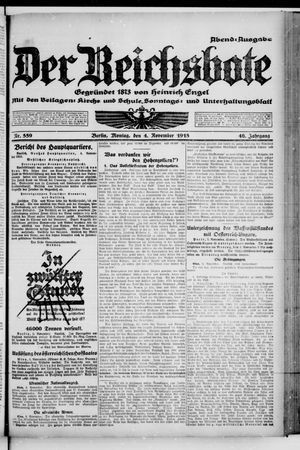 Der Reichsbote vom 04.11.1918