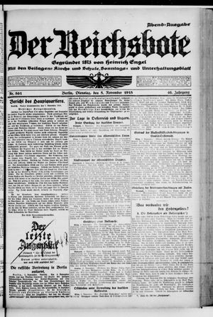 Der Reichsbote vom 05.11.1918