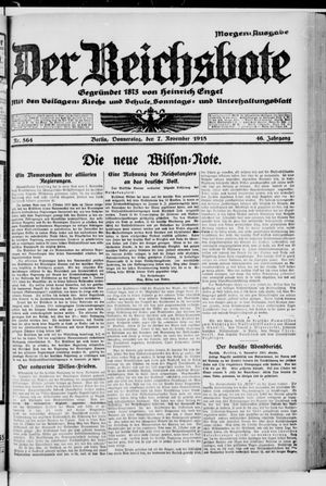Der Reichsbote vom 07.11.1918