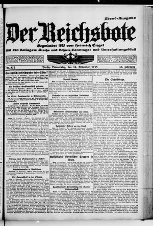 Der Reichsbote vom 14.11.1918