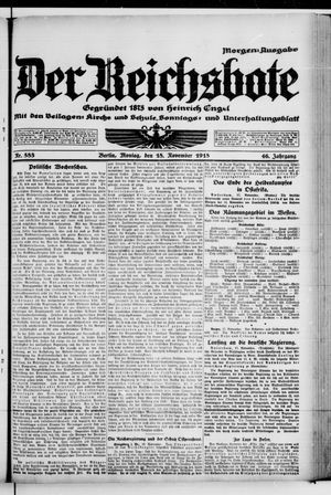 Der Reichsbote on Nov 18, 1918