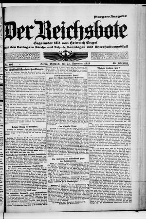 Der Reichsbote vom 27.11.1918