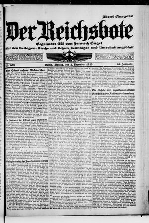 Der Reichsbote vom 02.12.1918