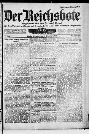 Der Reichsbote vom 03.12.1918