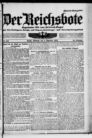 Der Reichsbote vom 04.12.1918