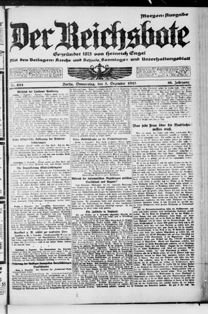 Der Reichsbote vom 05.12.1918
