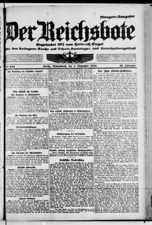 Der Reichsbote on Dec 7, 1918