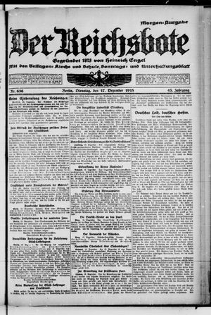 Der Reichsbote vom 17.12.1918
