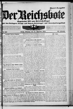 Der Reichsbote vom 17.12.1918