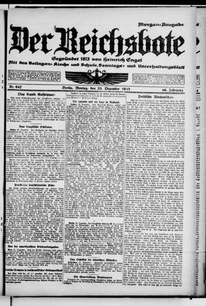 Der Reichsbote vom 23.12.1918