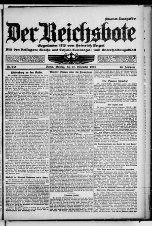 Der Reichsbote vom 23.12.1918