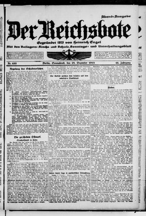 Der Reichsbote vom 28.12.1918