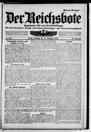 Der Reichsbote vom 31.12.1918