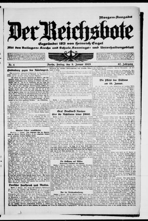 Der Reichsbote vom 03.01.1919