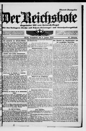 Der Reichsbote vom 04.01.1919