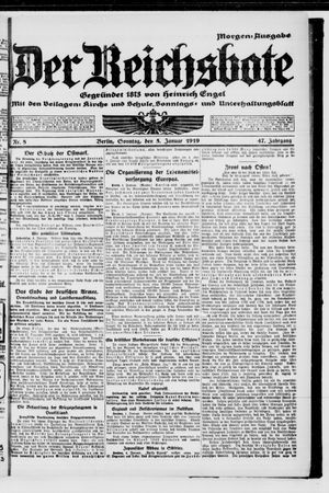Der Reichsbote vom 05.01.1919