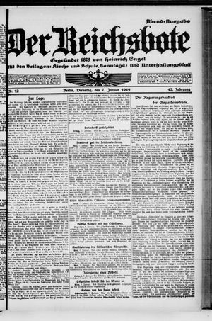 Der Reichsbote on Jan 7, 1919