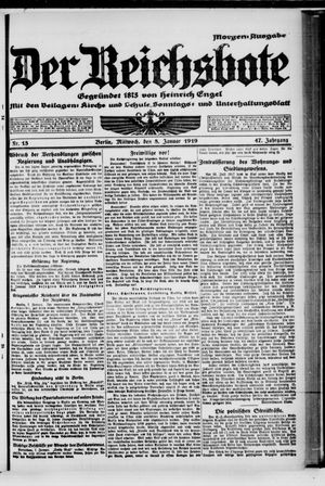 Der Reichsbote on Jan 8, 1919