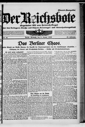 Der Reichsbote vom 08.01.1919