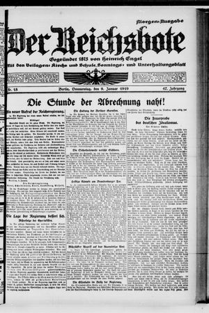 Der Reichsbote vom 09.01.1919