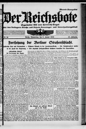 Der Reichsbote vom 09.01.1919